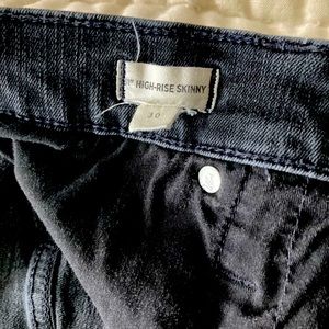 Madewell 11” high rise skinny, black, size 30
